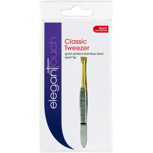 Slant End Gold Tip Tweezers