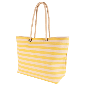 Striped Canvas Tote Beach Bag