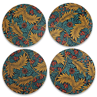 Shruti - William Morris Ceramic Coasters Set of 4